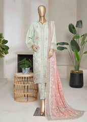NSMED-005- 3 Piece Cotton Embroidered Stitched Suit