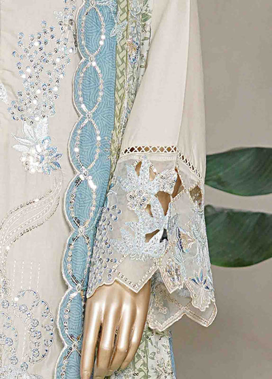 NSMED-0143- 3 Piece Cotton Embroidered Stitched Suit