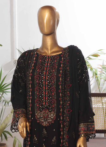 Bin Saeed Fabric - OMC-016- 3 Piece Chiffon Stitched Suit