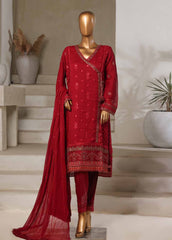 OMC-016 M- 3 Piece Chiffon Stitched Suit