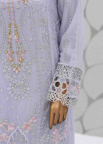 Bin Saeed Fabric - OMS-C006- 3 Piece Embroidered Chiffon