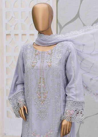 Bin Saeed Fabric - OMS-C006- 3 Piece Embroidered Chiffon