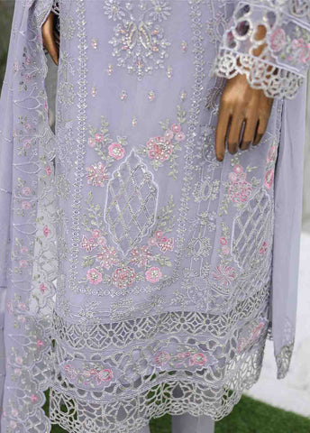 Bin Saeed Fabric - OMS-C006- 3 Piece Embroidered Chiffon
