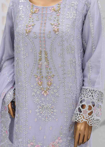 Bin Saeed Fabric - OMS-C006- 3 Piece Embroidered Chiffon