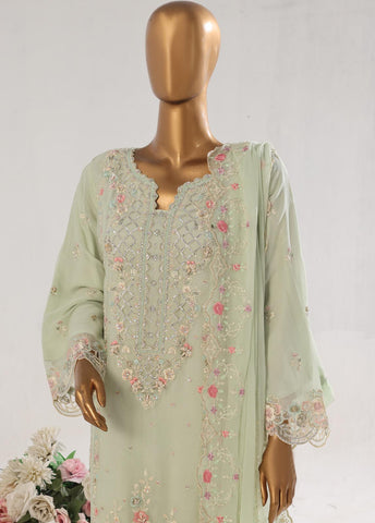 Bin Saeed Fabric - OMSC-003- 3 Piece Chiffon Stitched Suit