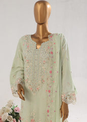 OMSC-003- 3 Piece Chiffon Stitched Suit