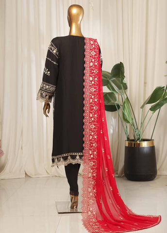 Bin Saeed Fabric - OMSC-008- 3 Piece Chiffon Stitched Suit