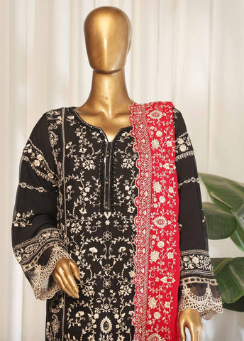 OMSC-008- 3 Piece Chiffon Stitched Suit