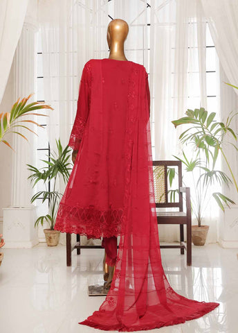 Bin Saeed Fabric - OMSC-008 F- 3 Piece Chiffon Stitched Suit