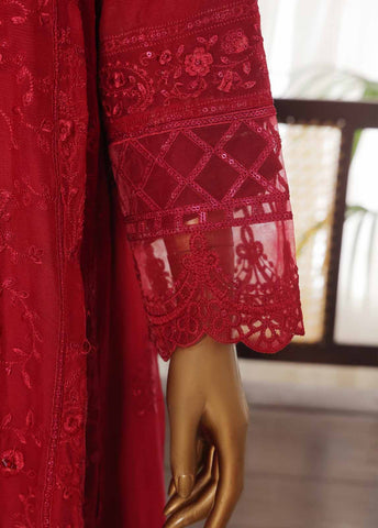 Bin Saeed Fabric - OMSC-008 F- 3 Piece Chiffon Stitched Suit