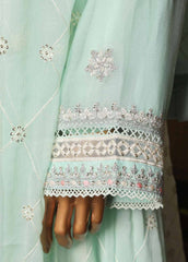 OMSC-FR-010 R55-3 Piece Luxury Embroidered Frock Style Suit