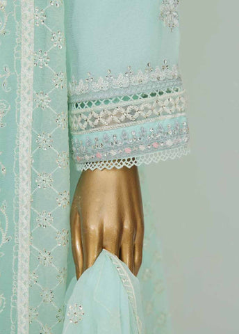 Bin Saeed Fabric - OMSC-010 M- 3 Piece Frock Style Chiffon Stitched Suit