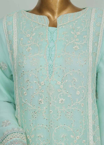 Bin Saeed Fabric - OMSC-010 M- 3 Piece Frock Style Chiffon Stitched Suit