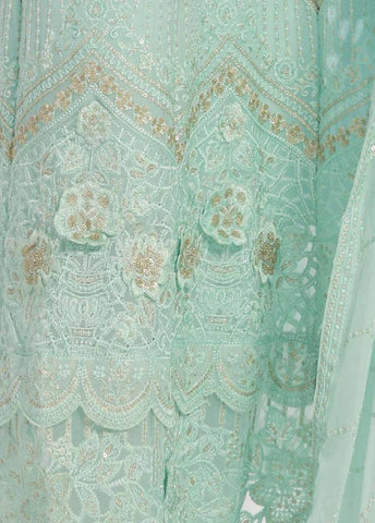 OMSC-013 M- 3 Piece Frock Style Chiffon Stitched Suit