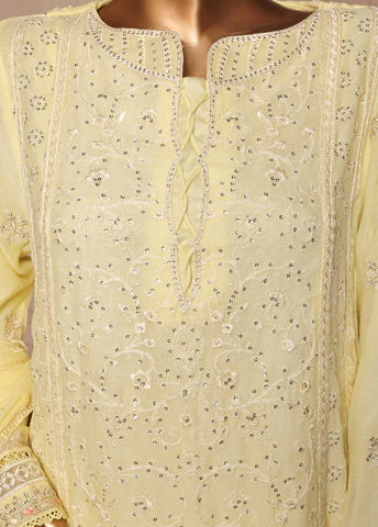 OMSC-FR-014 R55-3 Piece Luxury Embroidered Frock Style Suit