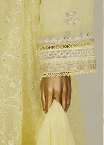 Bin Saeed Fabric - OMSC-014 M- 3 Piece Frock Style Chiffon Stitched Suit