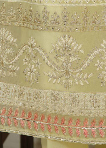 Bin Saeed Fabric - OMSC-014 M- 3 Piece Frock Style Chiffon Stitched Suit