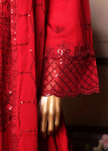 OMSC-FR-015 R55-3 Piece Luxury Embroidered Frock Style Suit