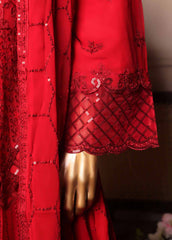OMSC-FR-015 R55-3 Piece Luxury Embroidered Frock Style Suit