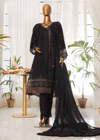 OMSC-015 F- 3 Piece Chiffon Stitched Suit