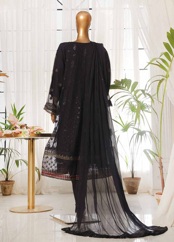 OMSC-015 F- 3 Piece Chiffon Stitched Suit
