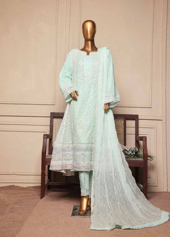 Bin Saeed Fabric - OMSC-FR-010 R55-3 Piece Luxury Embroidered Frock Style Suit