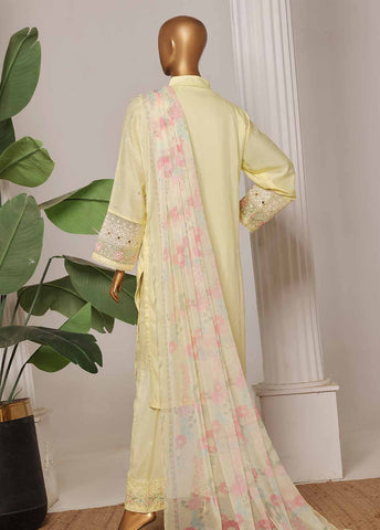 Bin Saeed Fabric - OWCS-002-CS R-65- 3 Piece Luxury Embroidered Stitched Suit