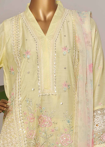 Bin Saeed Fabric - OWCS-002-CS R-65- 3 Piece Luxury Embroidered Stitched Suit