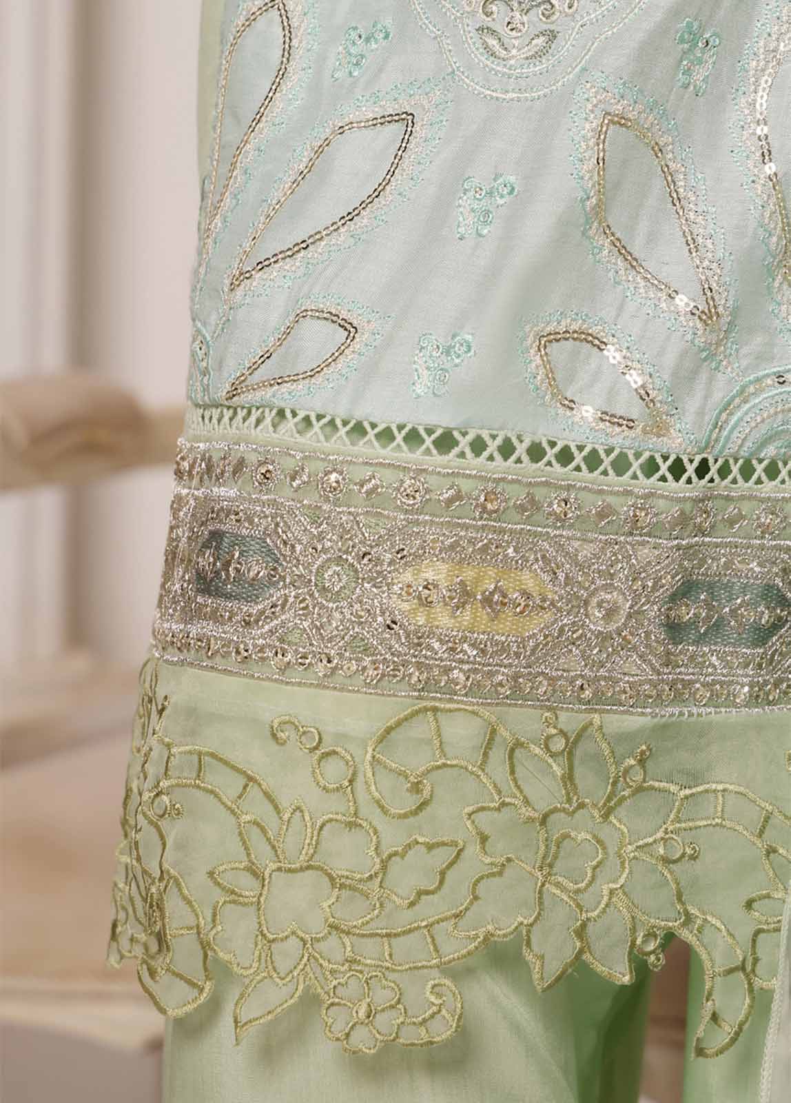 Bin Saeed Fabric - OWCS-006 R64- 3 Piece Embroidered Stitched Suit