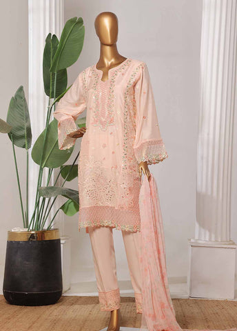 OWSC-009-CS R-65- 3 Piece Luxury Embroidered Stitched Suit