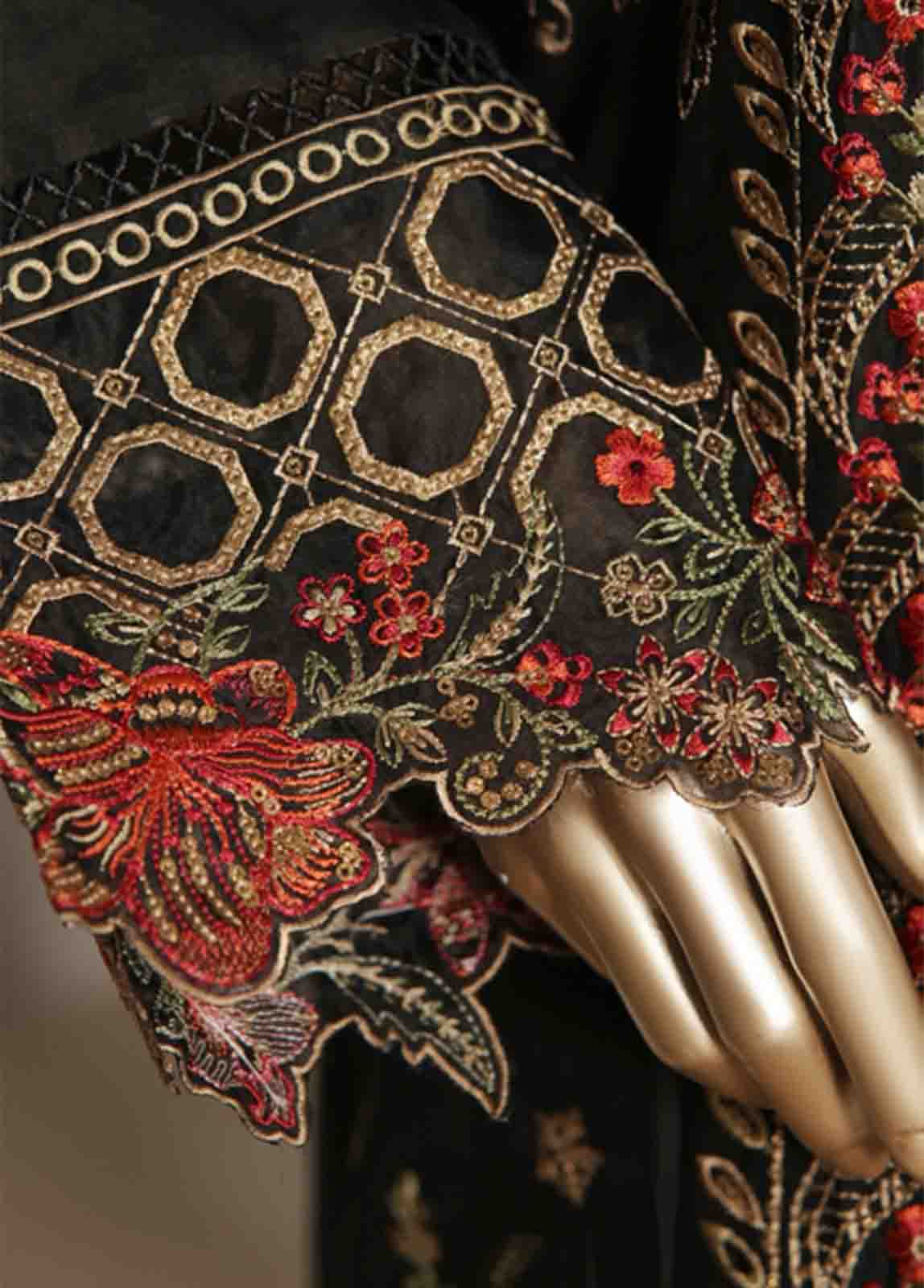 Bin Saeed Fabric - OWCS-011 R-066- 3 Piece Luxury Embroidered Stitched Suit