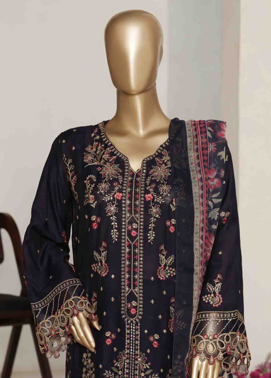 Bin Saeed Fabric - OWCS-012 R-066- 3 Piece Luxury Embroidered Stitched Suit