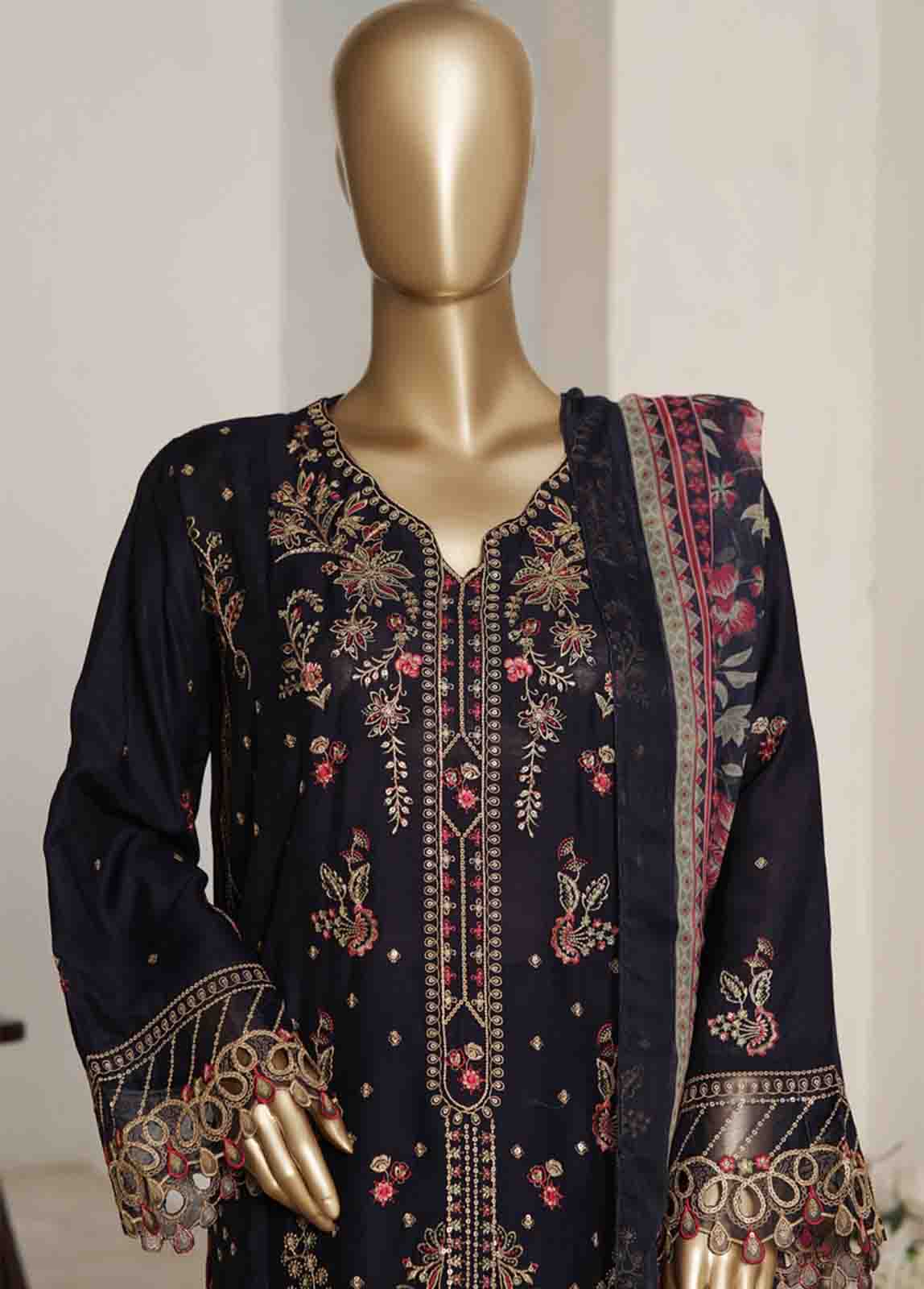 Bin Saeed Fabric - OWCS-012 R-066- 3 Piece Luxury Embroidered Stitched Suit
