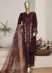 OWCS-014 R-066- 3 Piece Luxury Embroidered Stitched Suit