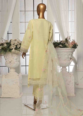 Bin Saeed Fabric - OWS-001- 3 Piece Organza Stitched Suit