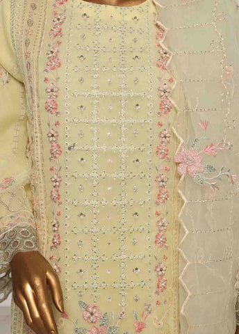 Bin Saeed Fabric - OWS-001- 3 Piece Organza Stitched Suit