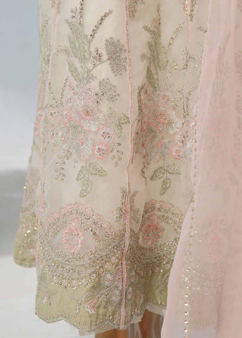 Bin Saeed Fabric - OWS-001 A- 3 Piece Embroidered Organza