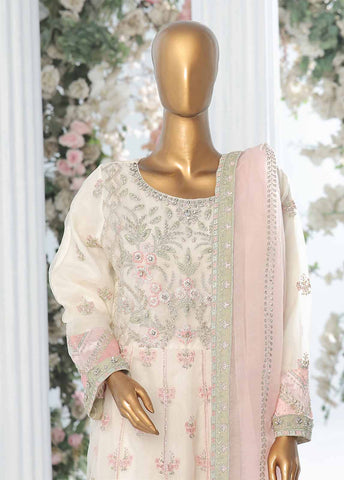 Bin Saeed Fabric - OWS-001 A- 3 Piece Embroidered Organza