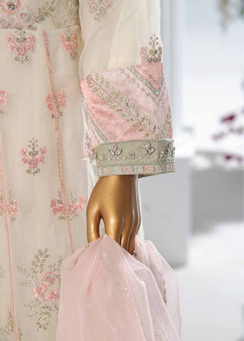 Bin Saeed Fabric - OWS-001 A- 3 Piece Embroidered Organza