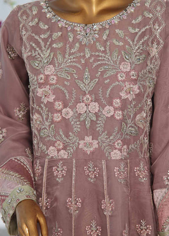 Bin Saeed Fabric - OWS-001 B- 3 Piece Embroidered Organza