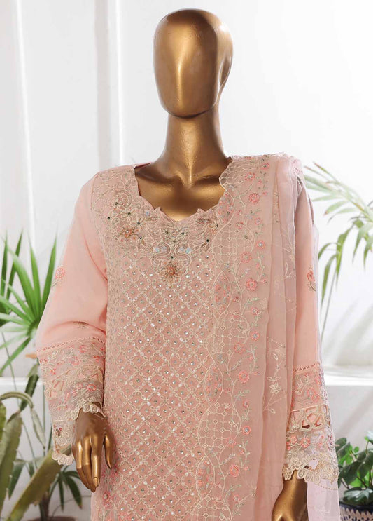 Bin Saeed Fabric - OWS-002- 3 Piece Organza Stitched Suit