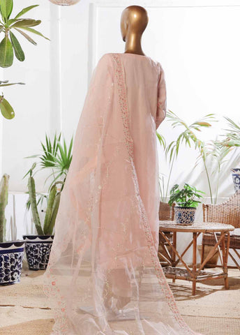 Bin Saeed Fabric - OWS-002- 3 Piece Organza Stitched Suit