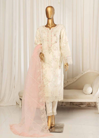 Bin Saeed Fabric - OWS-003- 3 Piece Chiffon Stitched Suit