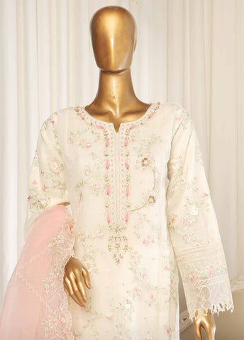 Bin Saeed Fabric - OWS-003- 3 Piece Chiffon Stitched Suit