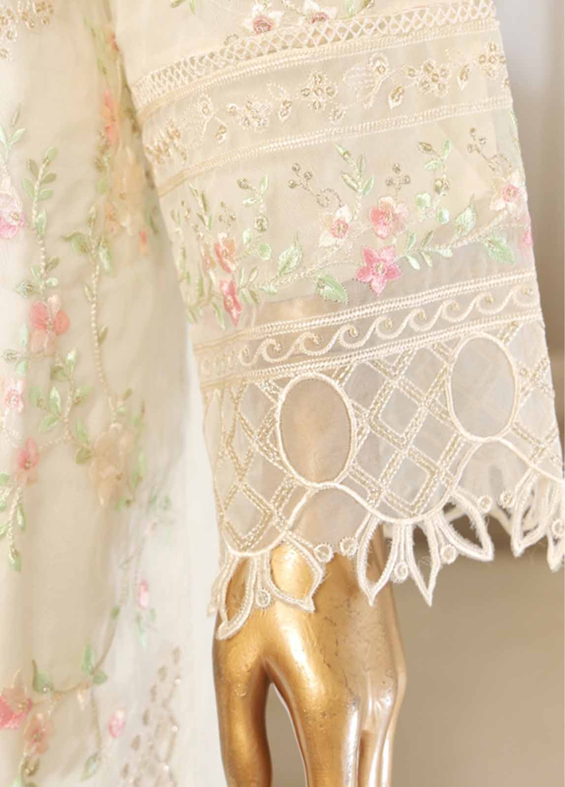 Bin Saeed Fabric - OWS-003- 3 Piece Chiffon Stitched Suit