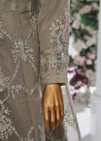 Bin Saeed Fabric - OWS-004 B- 3 Piece Embroidered Organza