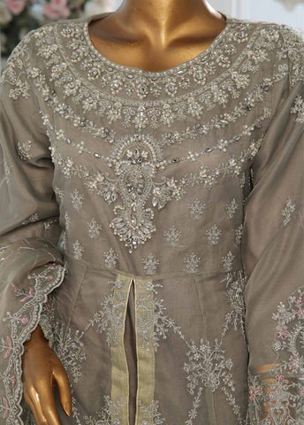 Bin Saeed Fabric - OWS-004 B- 3 Piece Embroidered Organza