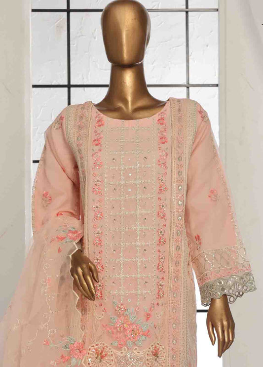 Bin Saeed Fabric - OWS-005- 3 Piece Organza Stitched Suit