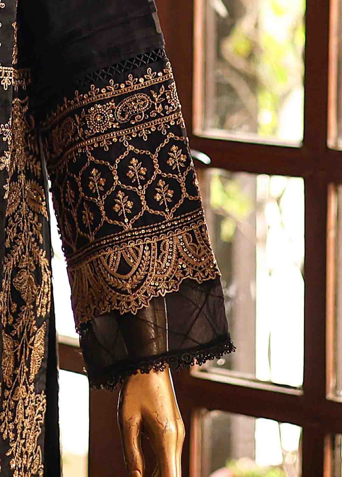 Bin Saeed Fabric - OWS-006- 3 Piece Embroidered Organza