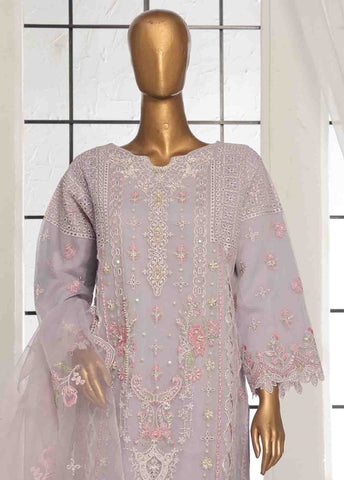 Bin Saeed Fabric - OWS-006 P- 3 Piece Organza Stitched Suit
